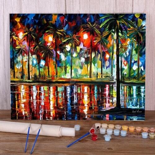 Tropical Fiesta Coloring By Numbers Painting Set Acrylic Paints 40*50 Boards By Numbers Wall Decoration Adults Drawing