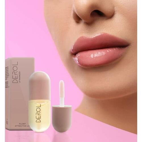5.5ML Natural Lip Plumper Lip Enhancer Lip Plumping Balm Moisturizing Clear Lip Gloss For Fuller Lips Hydrated Beauty Lips