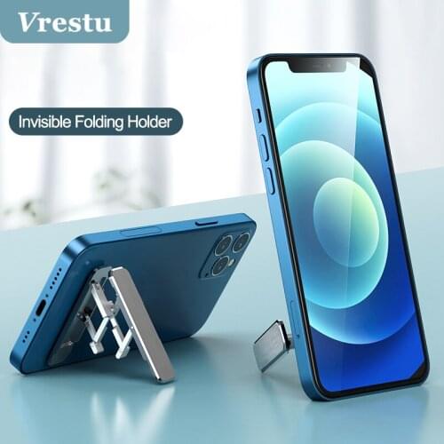 Mini Invisible Desk Phones Holder Portable Ultra Thin Desktop Stand Table Universal Phone Mount for iPhone Samsung Xiaomi Huawei