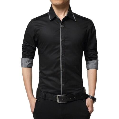 New 2021 Spring Autumn Cotton Dress Shirts High Quality Mens Casual Shirt Casual Men Plus Size 4XL Slim Fit Social Shirts