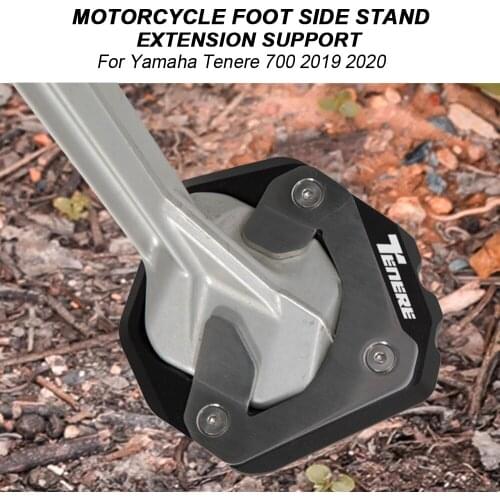 New Motorcycle For Yamaha Tenere 700 Tenere700 2019 2020 2021 Aluminum Foot Enlarger Foot Side Stand Extension Plate with logo