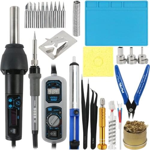 YIHUA 27 In 1 Portable Digital Rework Welding Tool 8858I Hot Air Gun 908D Soldering Iron Industrial Electronic Solder Station