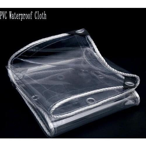 0.3mm Thick Highly Transparent Soft PVC Rainproof Cloth Car Tarpaulin Cloth Garden Plant Cover Keep Warm Film