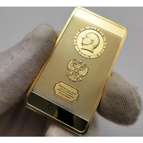 Drop Shipping Russian President Vladimir Putin And Kremlin Gold Bar Russia Gold Bar 1OZ Replica Souvenir Coin Collection