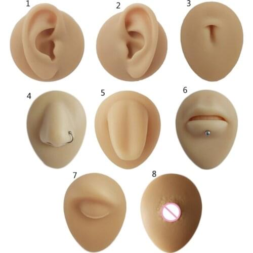 Silicone Simulation Human Navel Model Puncture and Perforation Practice Teaching Display Props Buckle Navel Substitute