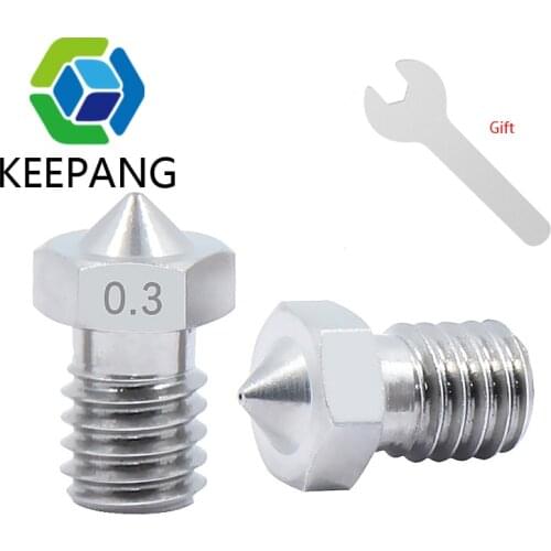 Stainless Steel E3D Nozzles V5 V6 3D Printer Nozzle 0.2 0.3 0.4 0.5 0.6 0.8mm Threaded M6 3D Printer Parts 1.75mm 3mm Filament