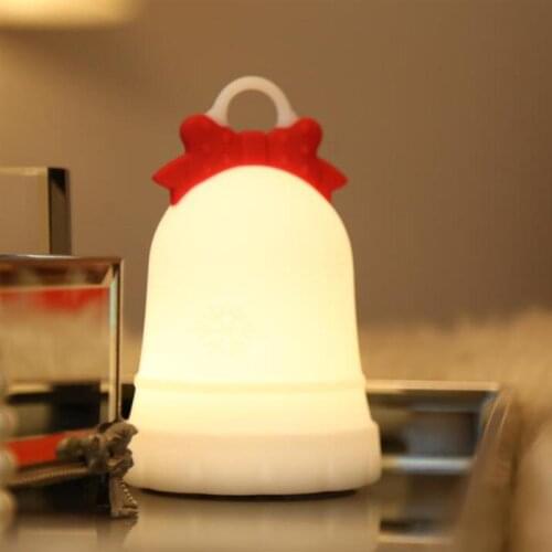 LED Bell Shape Night Lamp Creative Silicone USB Recharging Night Lamp For Home Bedroom Livingroom