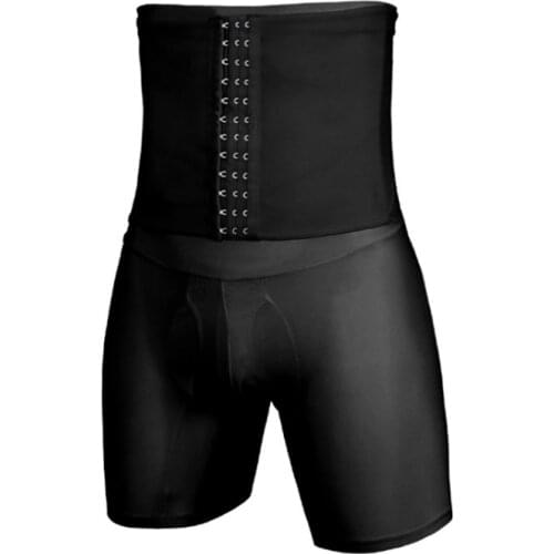 Men Shapewear Body Shaper Abdomen Girdle Modeling Strap Control Panties Slim Waist Leg Tummy Trimmer Male Control Boxer Pant