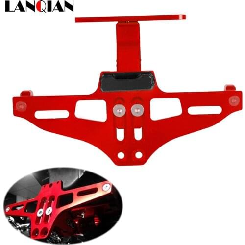Universal Motorcycle License Plate Bracket With Light For Plate FOR SUZUKI GSXS1000 DR 650 BURGMAN 650 1200 BANDIT