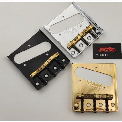 Gold Silver Black WILKINSON- WTB Guitar Bridge Vintage Telecaster- Compensated Brass Saddle Made in Korea