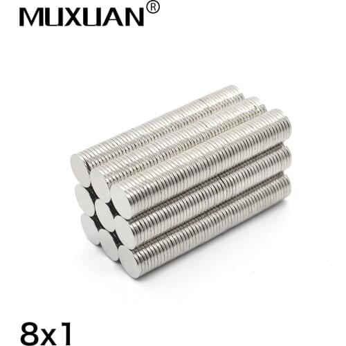 100Pcs N35 Round Magnet 8x1 8x3 8x4 mm Neodymium Magnet Permanent NdFeB Super Strong Powerful Magnets
