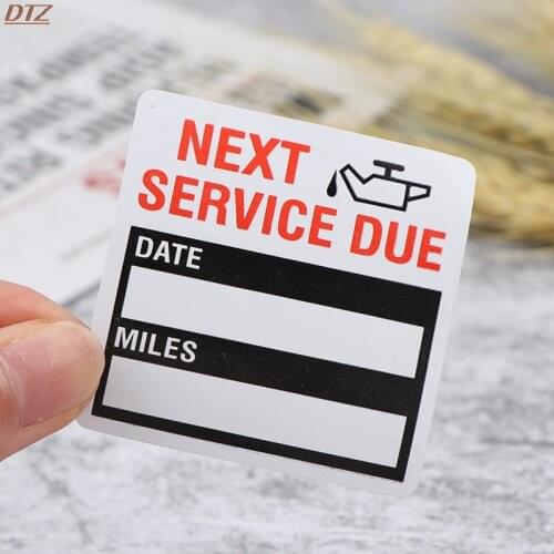 100pcs/roll Oil Change/Service Reminder Stickers Window Sticker Adhesive Labels Car Sticker High Quality And Brand New