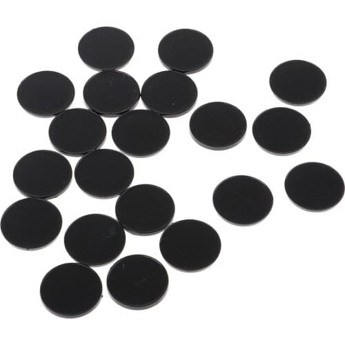 20pcs Round Black Plastic Bases 22mm - for , RPG Wargaming