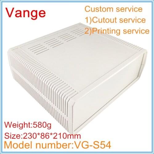 5pcs/lot good quality junction box 230*86*210mm IP54 ABS plastic project box housing vent design for mixer function device