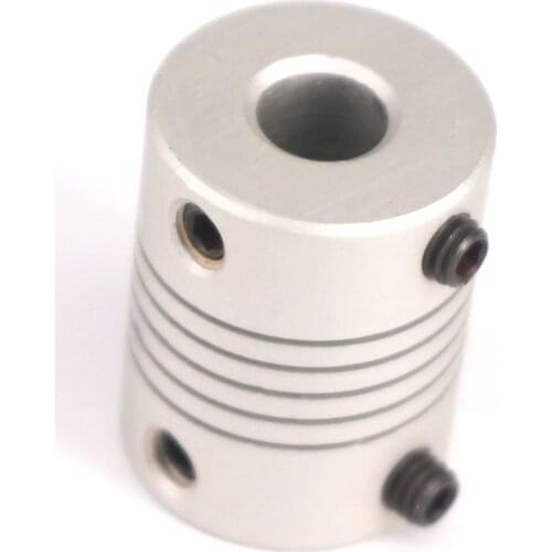 5pcs O/D 19mm Length 25mm Hole 3mm To 10mm Shaft Couplings Aluminum Flexible Encoder Motor