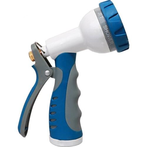 Garden 8 Adjustable Watering Patterns Turret Pistol Aluminum Turret Pistol Hose Spray Nozzle Car Wash Water Spray Gun#23217