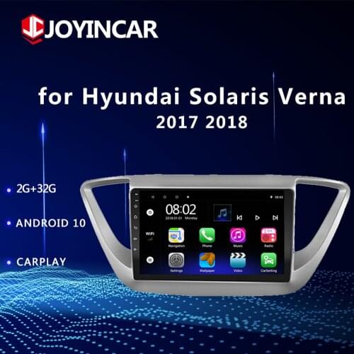 2Din Android 10.1 Car Radio Multimedia Video Player Navigation GPS For Hyundai Solaris Verna 2017-2018 WIFI DSP RDS no dvd 9Inch