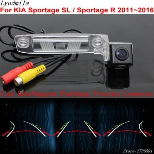 Car Intelligent Parking Tracks Camera FOR KIA Sportage SL / Sportage R Opirus / Amanti / Borrego / Mohave HD Rear View Camera