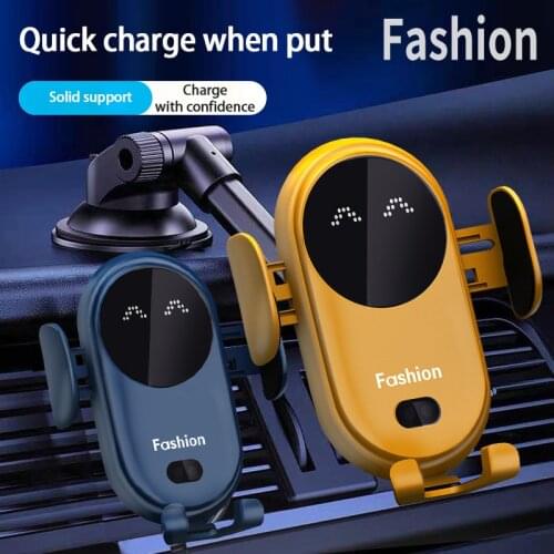 Wireless Car Charger Phone Holder For IPhone Wireless Charging Car Induction Charger Mount For IPhone Sensor Auto Retractable