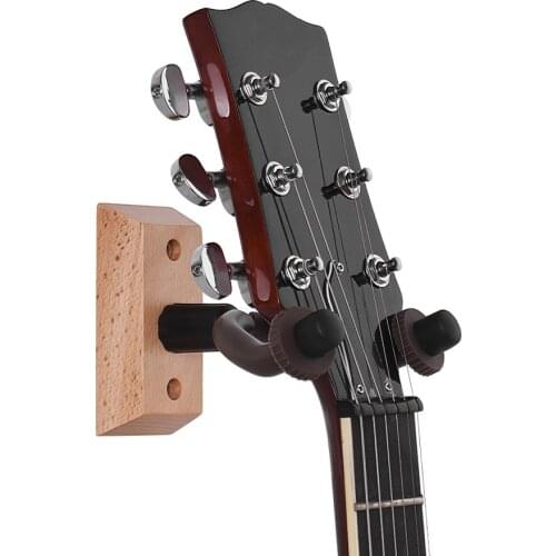 GH-01 Guitar Hanger Wooden Wall Mount Hook Holder Keeper for Electric Acoustic Guitars Bass Ukulele String Instrument