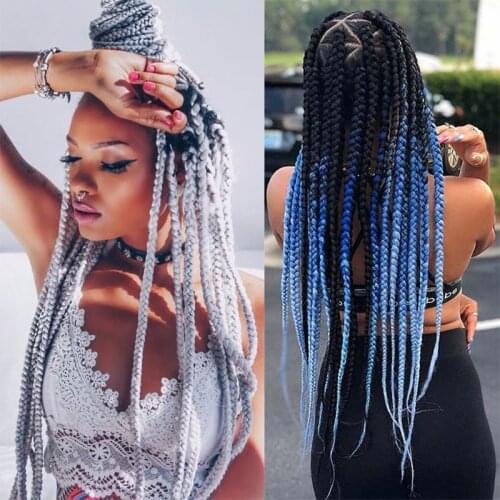 Jumbo Braid Hair Expression For Crochet Box Braids Synthetic Hair Extension Wholesale Pre Stretched Yaki Kanekalon Ombre Colored