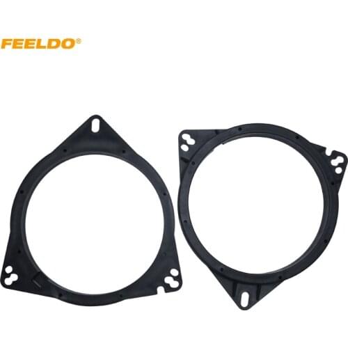 FEELDO 1pair 6.5" Car Speaker Spacer Horn Pad Mounts Bracket For Toyota Universal Nissan Great Wall Lexus Chery Zotye Solid Mat