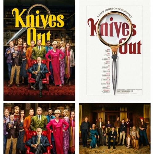 CANVAS Painting 2019 Moive Suspense Reasoning Knives Out Poster Chris Evans 007 MUG MY HOUSE MY RULES MY COFFEE Wall Art