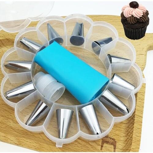 12 to 26Pcs Cake Decorating Tools Pipe Icing Nozzles Baking Supplies Stainless Steel Dessert Decoration Kitchen Accessories