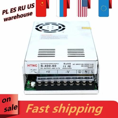EU warehouse 350w 400w 500 watt AC power switch supply AC input 100-240V DC output 12V 24V 36V 48V 60V current 5.8A-41.7A