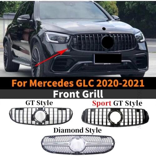 Inlet Grille Body Kit Trim Front Grille Racing Grill Modified Bumper Grille For Mercedes Benz GLC X253 C253 2020 2021 Line Coupe