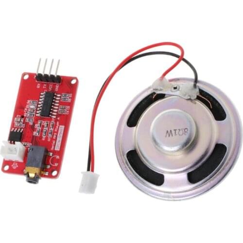 UART Serial MP3 Music Player Module With Speaker Monaural Amplifier Board For Arduino
