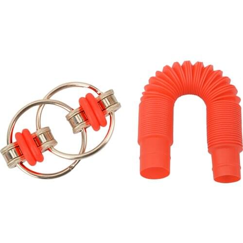 Fidget Pack Infinite Squeeze Edamame Toy Fidgets Tubes Stretch Pull Bike Chain Autism ADHD Stress Reliever Hands Figet Toys