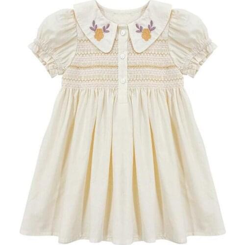 New 2021 Summer Baby Girls Short Sleeve Flower Dresses Kids Baby Girl Princess Dress Clothing Kids Casual Fashion Girls Dress