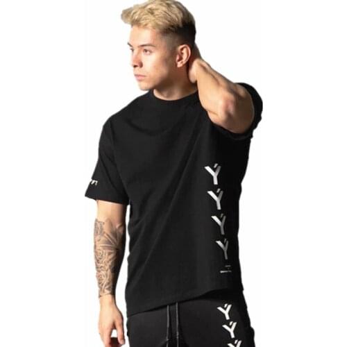 2020 Summer New Men t-shirt cotton Fitness bodybuilding short sleeve tees tops Fashion casual jogging male Brand clothing