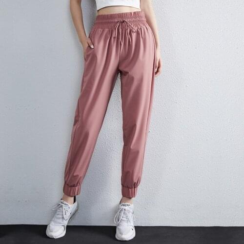 New Women Summer Sports Running Pants Loose Gym Training Sweatpants Breathable Outdoor Athletic Fitness Workout Jogging Trousers