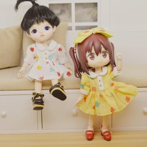 Obitsu11 GSC clay 1/12 BJD Molly Baby clothes Ob11 baby Mushroom dress doll clothes skirt Doll accessories
