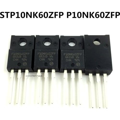 Original 5pcs/ STP10NK60ZFP P10NK60ZFP TO-220F 600V 10A