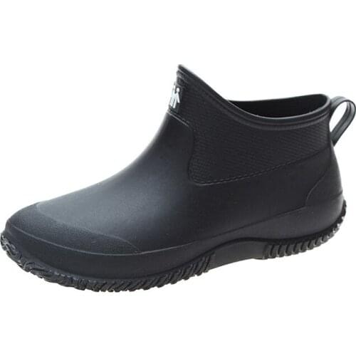 Punk Style Zipper Tall Boots Womens Pure Color Rain Boots Outdoor Rubber Water shoes For Female 36-41 Plus size
