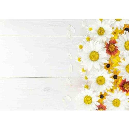 SHENGYONGBAO Vinyl Custom Photography Prop Scenery Wood Planks Floral theme Photo Studio Background NY1-612588