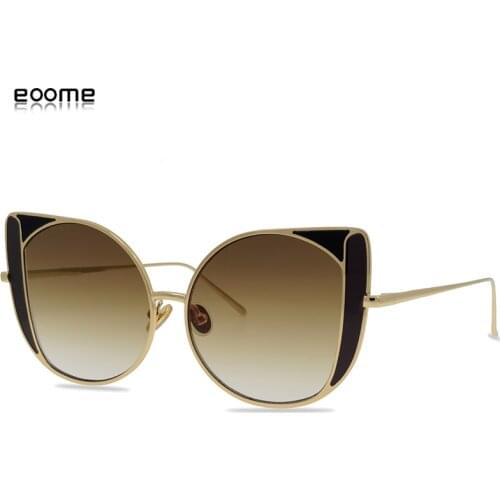 Metal cat eye shape lady 2019 fashion show sunglasses best quality fashion girl good plating maches any clothes color uv 400