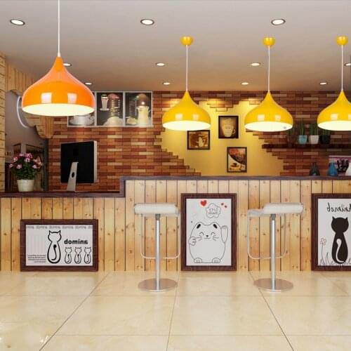 Modern Color Pendant Lights E27 Holder AC220V Aluminum Black/White/Red /Green/Yellow Single Head Dining-room Pendant Lamps