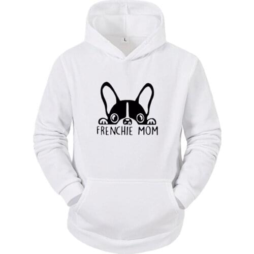Autumn Casual Sweatshirt Women Tops Frenchie People Mom Women Hoodie French Bulldog Mom Print Hoody Shirt Women Clothes Hoodies