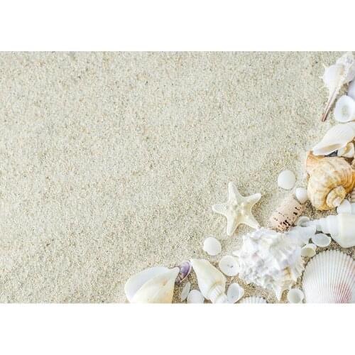 Sand Starfish Shell Conch Photography Background Vinyl Backdrop Fond Photo for Pets Toy Children Baby Shower Birthday Photocall