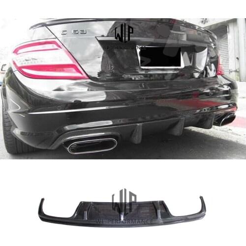 W204 C63 AMG Style Travel Version Carbon Fiber Rear Bumper Diffuser Lip For Mercedes Benz W204 C63 AMG Style 08-12