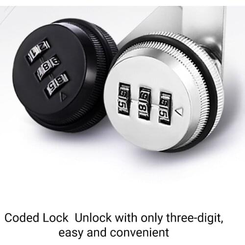 XT20 Combination Cam Lock Zinc Alloy Password Coded Lock Security Locks 3-Digit Rotary Tongue Lock for Safety of Cabinet Drawer