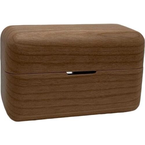 Case Protective Skin Compatible with-S-ony WF-1000XM4 Earbuds Charging Case Anti-dust & Shockproof Wooden Case