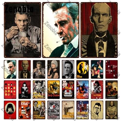 Metal Signs Vintage Bar Celebrity Tin Signs Plaques Wall Sticker Metal Poster for Bar Club Cafe Home Decoration Wall Art Decor