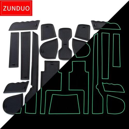 ZUNDUO Gate slot pad for SSANGYONG TIVOLI 2015-2018 Interior Door Pad/Cup Non-slip mats