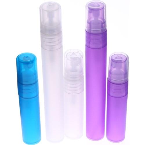 1pc 5/10 ml Mini Refillable Sample Perfume Plastic Bottle Travel Empty Spray Atomizer Bottles Cosmetic Packaging Container