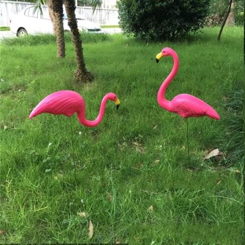 10 pairs/lot plastic Pink flamingo garden,yard and lawn art ornament wedding ceremony decoration Garden Decor